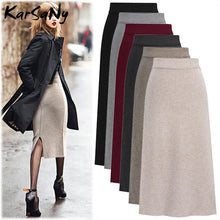 Load image into Gallery viewer, KarSaNy Autumn Winter Knit Pencil Skirt