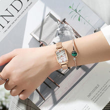 Load image into Gallery viewer, Gaiety Women Fashion Square Watch Bracelet Set