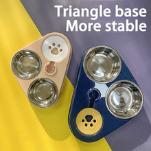 Load image into Gallery viewer, 500ML Pet Stainless Steel Double 3 Bowl with water bottle