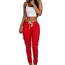 Load image into Gallery viewer, Lace Up Waist Casual Women Pants