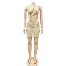 Load image into Gallery viewer, Sexy  Sequined Crystal Mesh Mini Dress