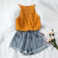 Load image into Gallery viewer, High Waist Loose Denim Shorts