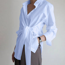 Load image into Gallery viewer, Long sleeve ruched solid  blouse