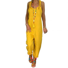 Load image into Gallery viewer, Bib Overall Sleeveless Backless Knotted Jumpsuit
