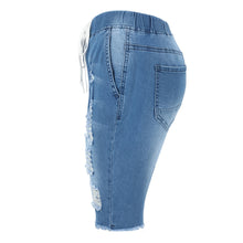 Load image into Gallery viewer, Denim Ripped Bermuda Shorts