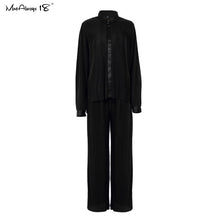 Load image into Gallery viewer, Pleated Wide Leg Suit Set