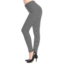 Load image into Gallery viewer, Print Flower Plaid Houndstooth Leggings