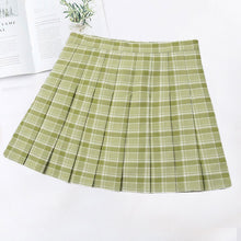 Load image into Gallery viewer, High Waist Plaid Pleated Skirts