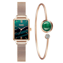 Load image into Gallery viewer, Gaiety Women Fashion Square Watch Bracelet Set