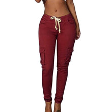 Load image into Gallery viewer, Lace Up Waist Casual Women Pants