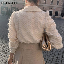 Load image into Gallery viewer, BGTEEVER Elegant Notched Collar Women Tassels Blouses