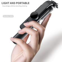 Load image into Gallery viewer, LED Wireless bluetooth selfie stick foldable mini tripod with shutter remote