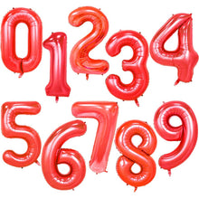 Load image into Gallery viewer, 40Inch Foil Number Balloons 0-4