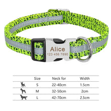 Load image into Gallery viewer, Nylon Dog Collar Personalized Pet Collar Engraved ID Tag Nameplate