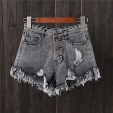 Load image into Gallery viewer, Vintage Fringe Denim Shorts