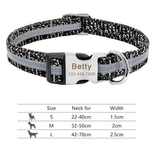 Load image into Gallery viewer, Nylon Dog Collar Personalized Pet Collar Engraved ID Tag Nameplate