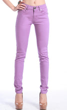 Load image into Gallery viewer, Candy Colored Mid Waist Zipper Skinny Pants
