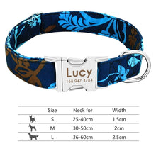 Load image into Gallery viewer, Nylon Dog Collar Personalized Pet Collar Engraved ID Tag Nameplate