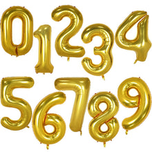 Load image into Gallery viewer, 40Inch Foil Number Balloons 0-4