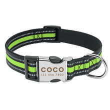 Load image into Gallery viewer, Nylon Dog Collar Personalized Pet Collar Engraved ID Tag Nameplate