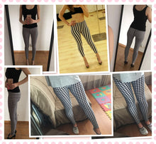 Load image into Gallery viewer, Print Flower Plaid Houndstooth Leggings