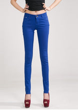 Load image into Gallery viewer, Candy Colored Mid Waist Zipper Skinny Pants
