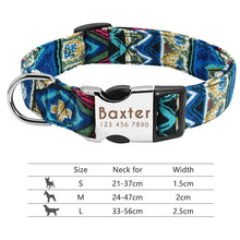 Load image into Gallery viewer, Nylon Dog Collar Personalized Pet Collar Engraved ID Tag Nameplate