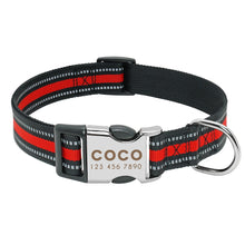 Load image into Gallery viewer, Nylon Dog Collar Personalized Pet Collar Engraved ID Tag Nameplate