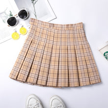 Load image into Gallery viewer, High Waist Plaid Pleated Skirts