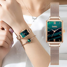 Load image into Gallery viewer, Gaiety Women Fashion Square Watch Bracelet Set