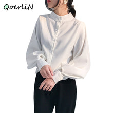Load image into Gallery viewer, Office Work Blouse Solid Vintage