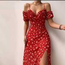 Load image into Gallery viewer, Floral Printed High Split Maxi Sundress