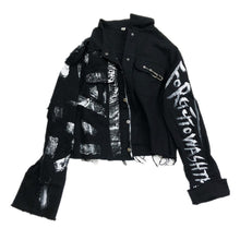 Load image into Gallery viewer, Graffiti Print Denim Jacket
