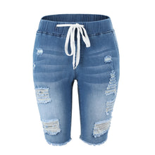 Load image into Gallery viewer, Denim Ripped Bermuda Shorts