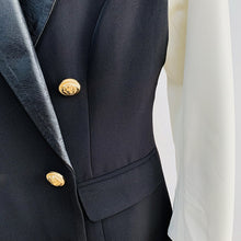 Load image into Gallery viewer, Stylish Blazer Varsity Jacket Leather Sleeve Patchwork