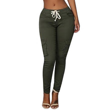 Load image into Gallery viewer, Lace Up Waist Casual Women Pants