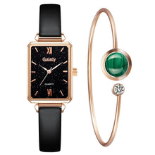 Load image into Gallery viewer, Gaiety Women Fashion Square Watch Bracelet Set
