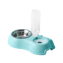 Load image into Gallery viewer, 500ML Pet Stainless Steel Double 3 Bowl with water bottle