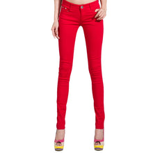 Load image into Gallery viewer, Candy Colored Mid Waist Zipper Skinny Pants