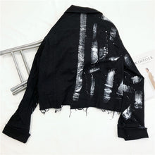 Load image into Gallery viewer, Graffiti Print Denim Jacket