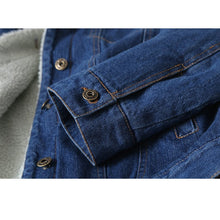 Load image into Gallery viewer, thick lambswool denim jacket