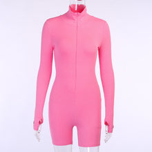 Load image into Gallery viewer, Turtleneck Knit Rib Bodycon Fitness Playsuit