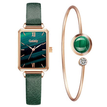 Load image into Gallery viewer, Gaiety Women Fashion Square Watch Bracelet Set