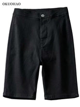 Load image into Gallery viewer, High Waist Thin Elastic Jean Shorts