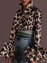 Load image into Gallery viewer, Sexy Turn-down Collar Flare Sleeve Tops