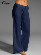 Load image into Gallery viewer, Celmia Vintage Women Wide Leg Pant
