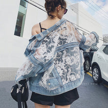 Load image into Gallery viewer, Flower Embroidery Lace Loose Overcoat