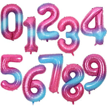 Load image into Gallery viewer, 40Inch Foil Number Balloons 0-4