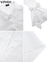 Load image into Gallery viewer, Sexy Turn-down Collar Flare Sleeve Tops