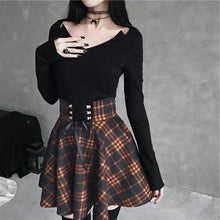 Load image into Gallery viewer, Gothic Plaid Skirt